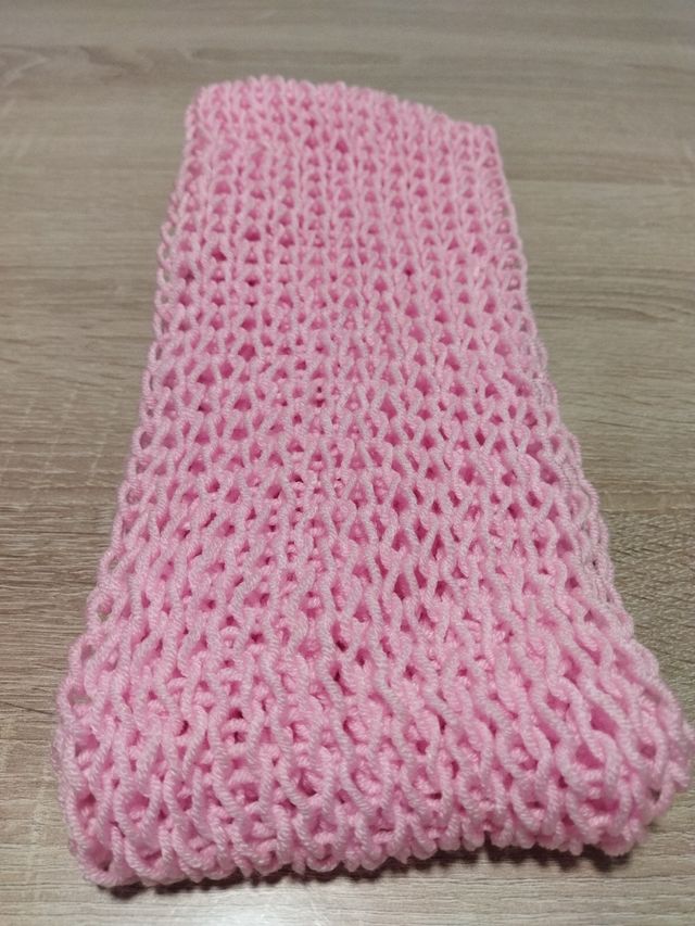 Bufanda infinito tejida por mi nueva