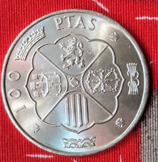100 pesetas plata 1966*69 palo recto SC plata