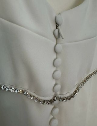 Vestido de novia tejido crepe Pronovias