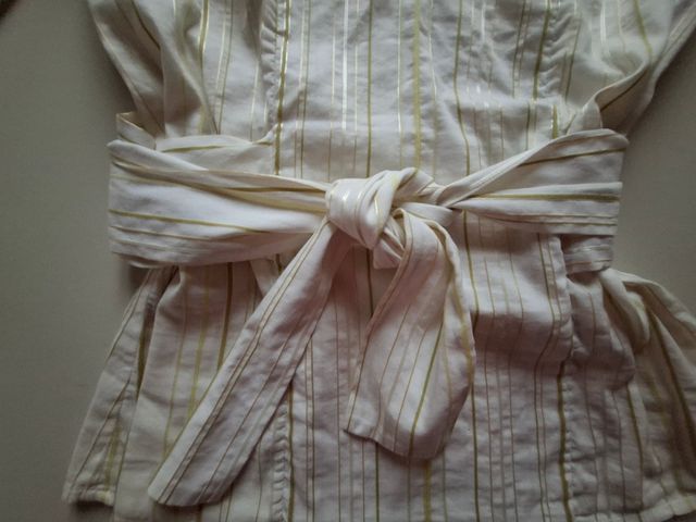 Camisa blanca y verde de Zara