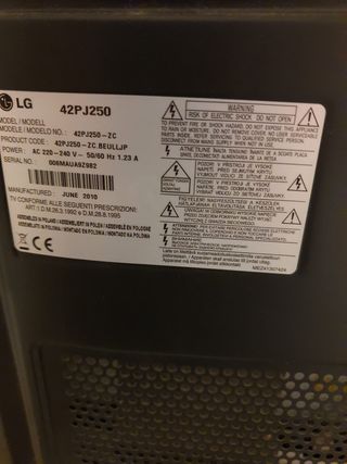 LG 42PJ250 Televisor 42" XGA Negro- Soporte Pared