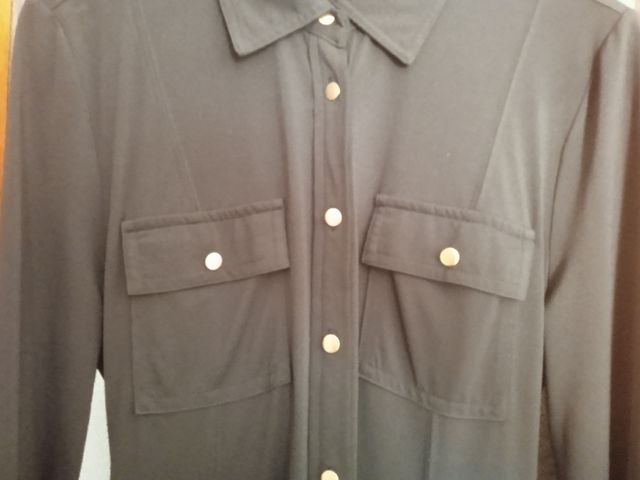 Vestito lungo nero con bottoni OVS donna