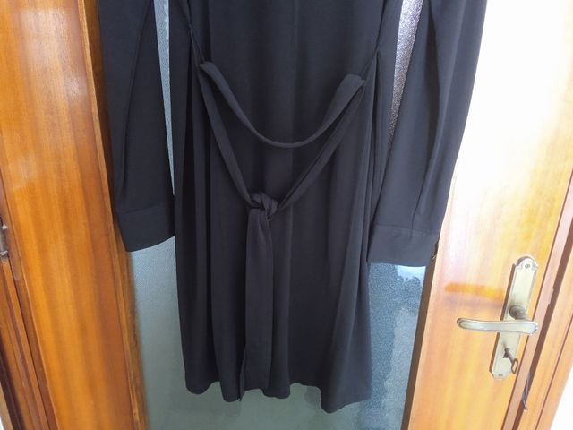 Vestito lungo nero con bottoni OVS donna