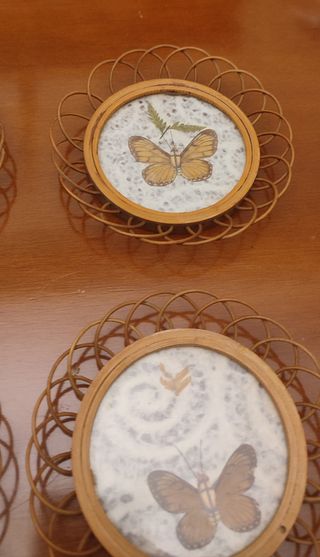 6 Sottobicchieri in vimini 