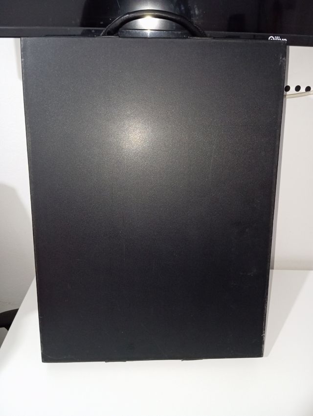 Bandeja negra  de cuero Rectangular