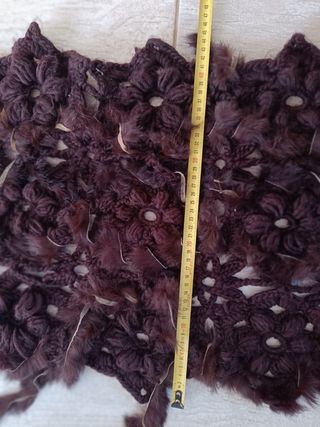 Espectacular bufanda marrón oscuro