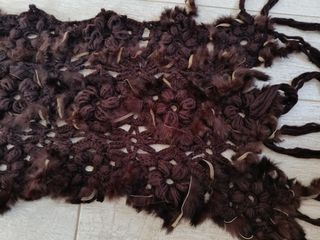 Espectacular bufanda marrón oscuro