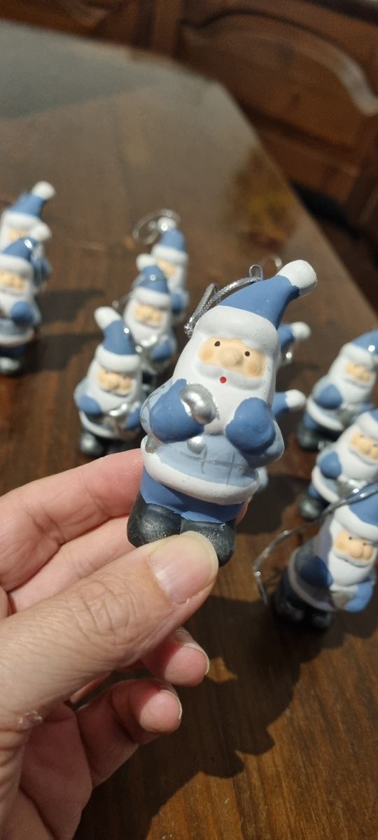N.12 Babbo Natale blu da appendere