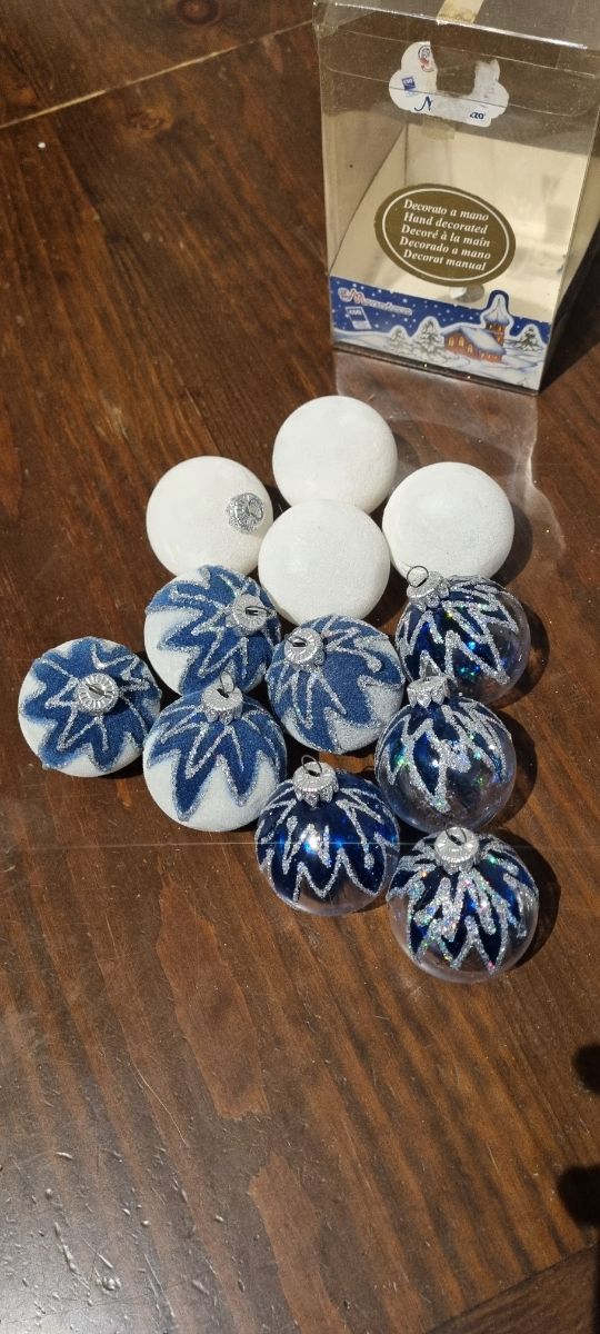 Set palline Natale blu