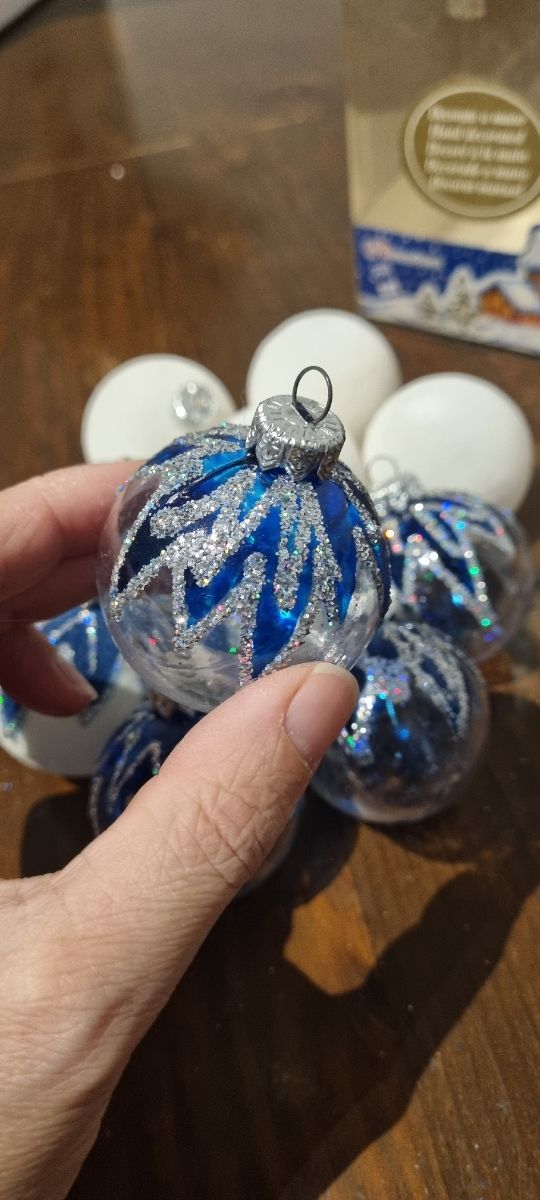 Set palline Natale blu