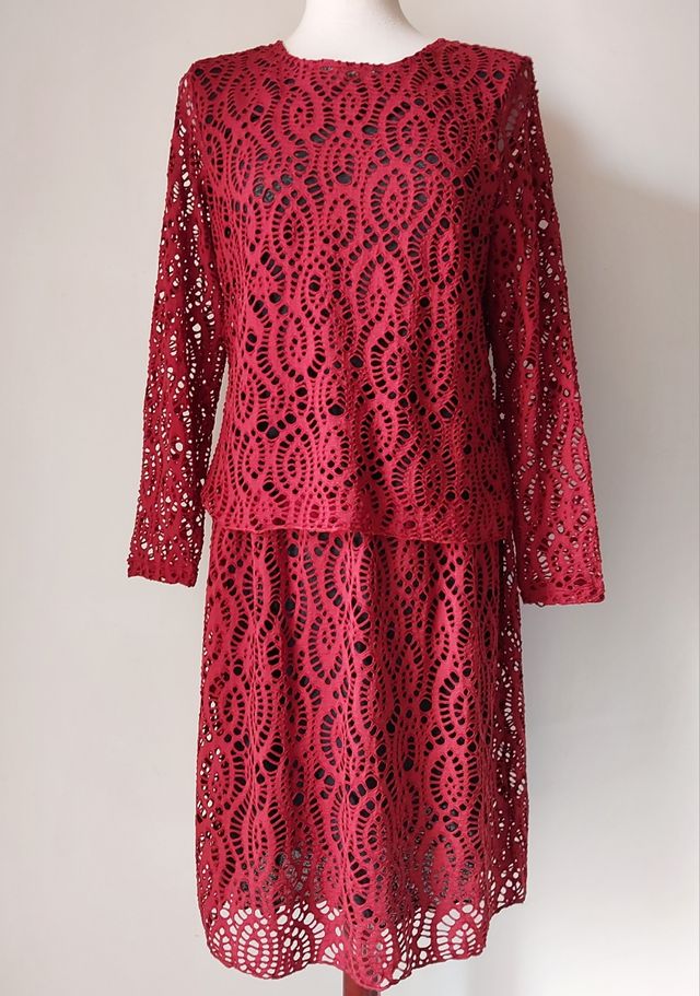 Conjunto falda y top encaje XL