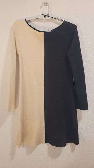 Vestido bicolor de Zara
