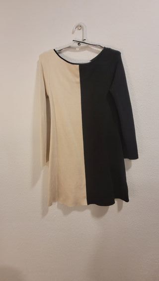 Vestido bicolor de Zara