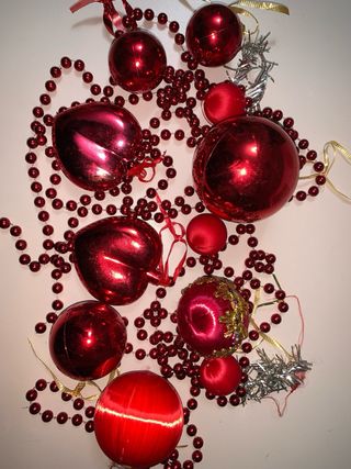 PALLINE DI NATALE ROSSE (11 PEZZI)