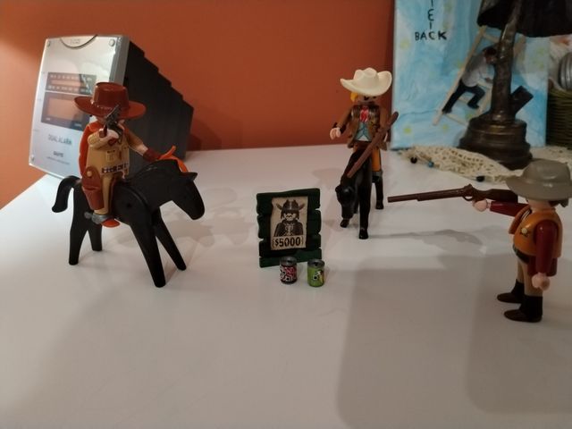 Lote oeste, sherif, ladrones, caballos laymobil