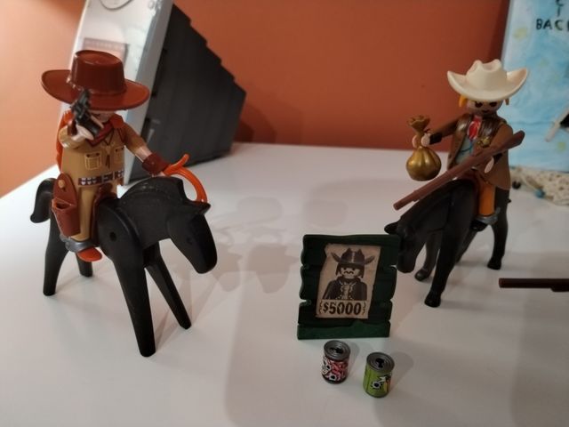 Lote oeste, sherif, ladrones, caballos laymobil