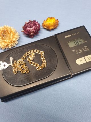 Pulsera 21cm. Barbara oro 18kl Maciza 