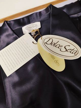 Vestaglia tg 48, pura seta antacite