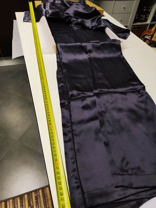 Vestaglia tg 48, pura seta antacite