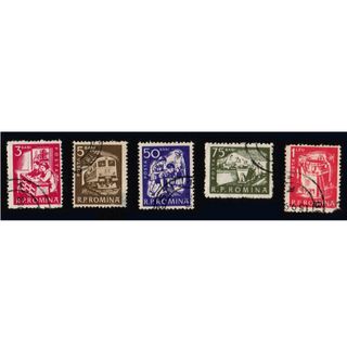 Francobolli Romania, anni '60, timbrati, 5 pz