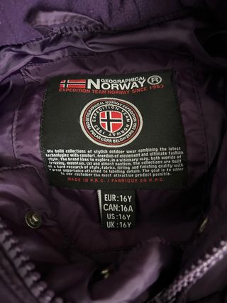 Abrigo/Chaqueta/Parka Geographical Norway 16Y
