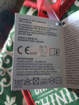 Set guanto e presinaChristimas  confezione reg