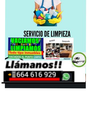 VACIAMOS LINPIAMOS TERRENOS TODO TIPO INMUEBLES