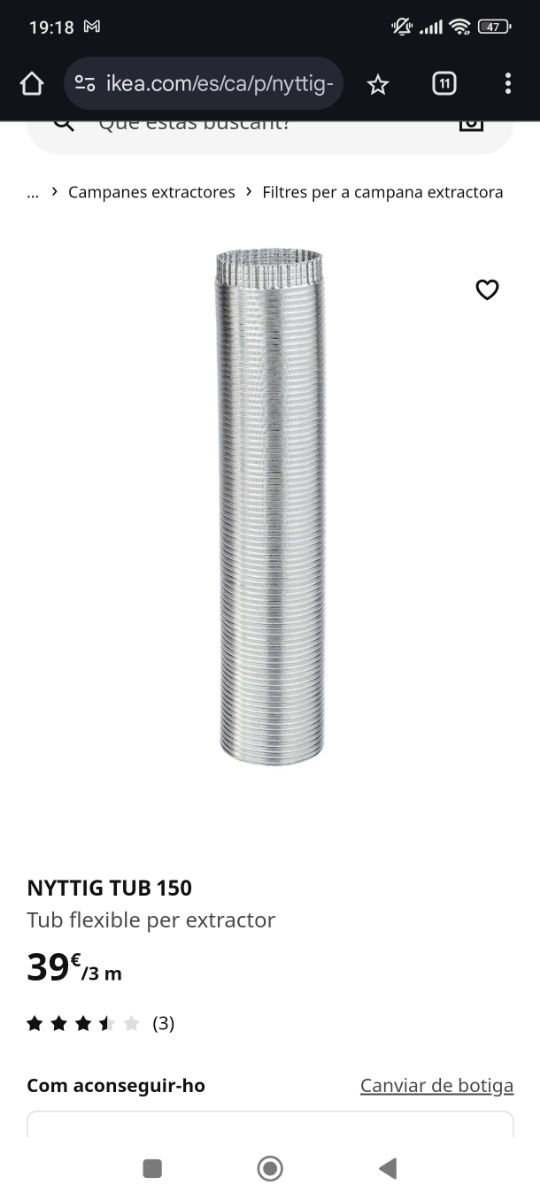 Tubo del cofano di scarico