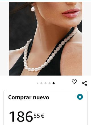 Collar de perlas naturales  certificadas