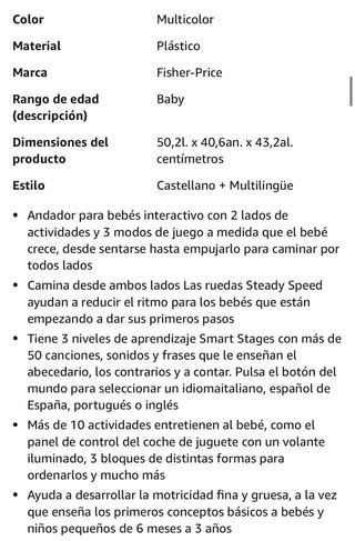 Andador 2 caras Correpasillos con actividades