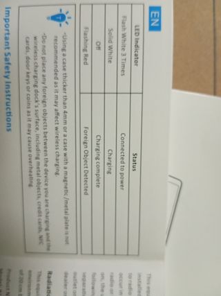 Base de carga inalámbrica