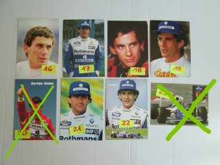 cartoline 10 x 15 collezione Ayrton Senna