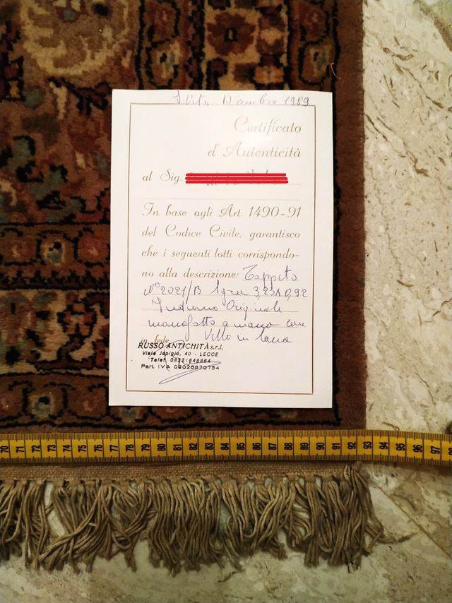 Tappeto indiano, pura lana, annodato a mano