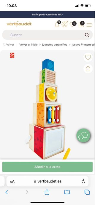 Set cajas encastradas de musica bebe estimulacion