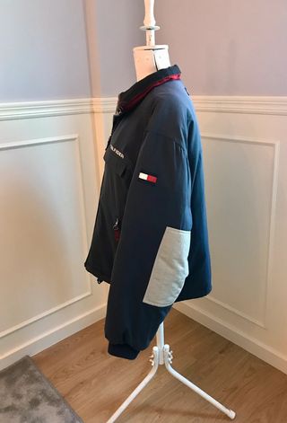 Tommy Hilfiger abrigo chubasquero plumífero azul M