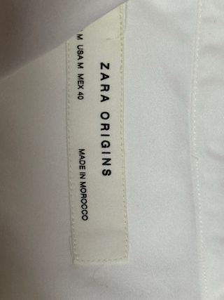 Camisa blanca hombre Zara