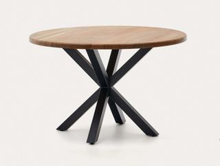 mesa redonda de madera nuevas