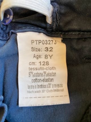 4US - Pantaloni bimbo Paciotti Taglia 32 - 8 anni