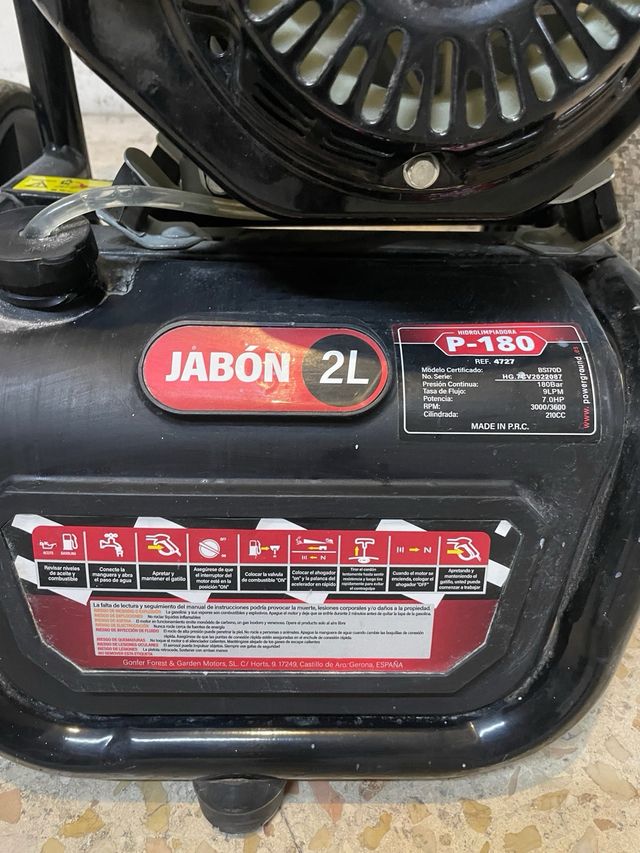 Hidro-Limpiadora 7CV-210CC Powerground P180