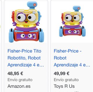 Robot aprendizaje niños fisher price