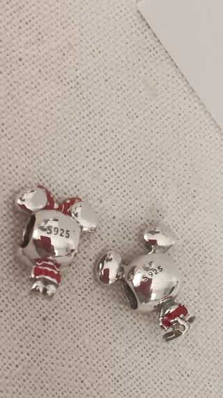 Pareja de charms plata de ley s925.no negociable