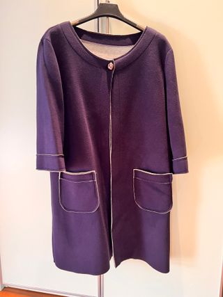 Spolverino blu con bottone