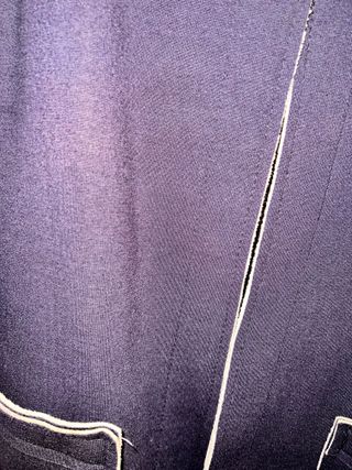 Spolverino blu con bottone