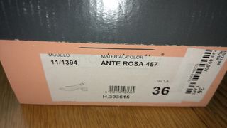 Zapato ante rosa n° 36