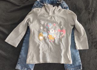 Conjunto de calças e camisola