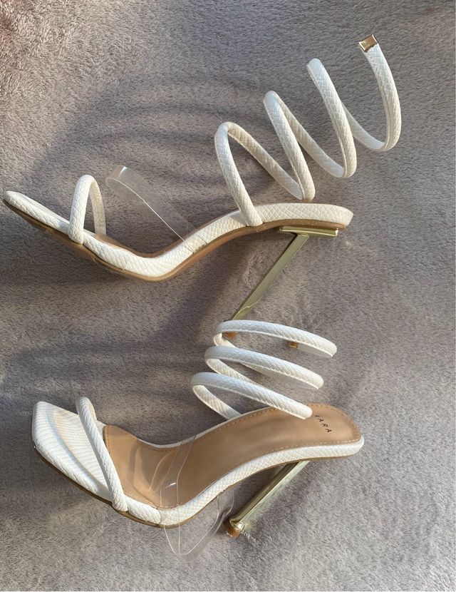 Estiletos blanca de tacon