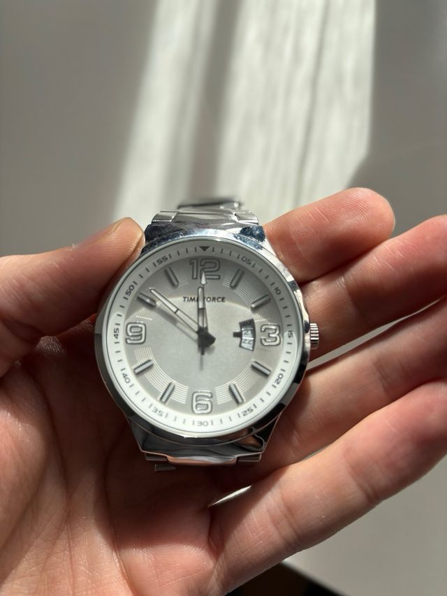Orologio da uomo Time Force in metallo con quadrante bianco