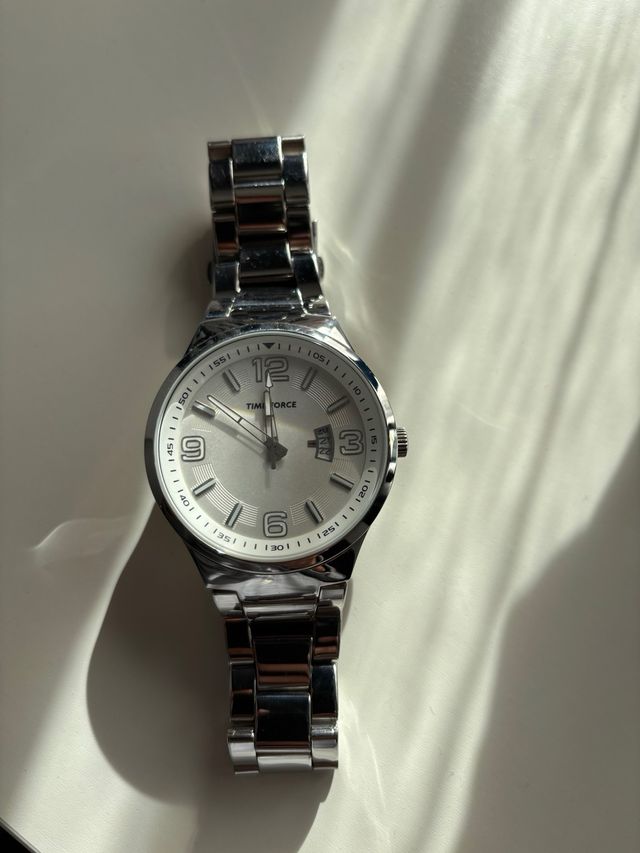Orologio da uomo Time Force in metallo con quadrante bianco