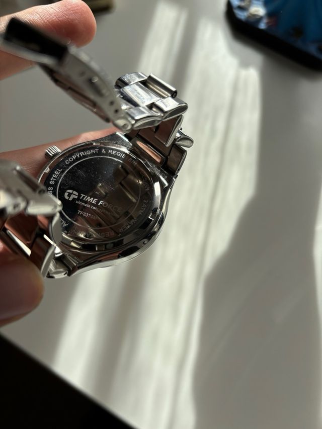 Orologio da uomo Time Force in metallo con quadrante bianco