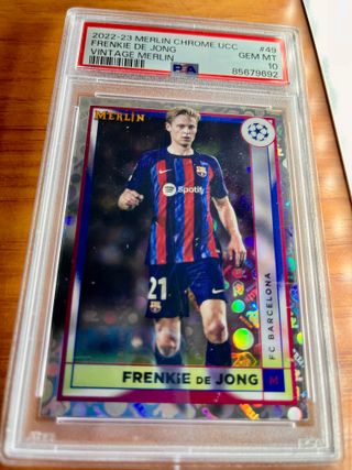 ⚽ Cromo FRENKIE DE JONG #49 👉 PSA 10
